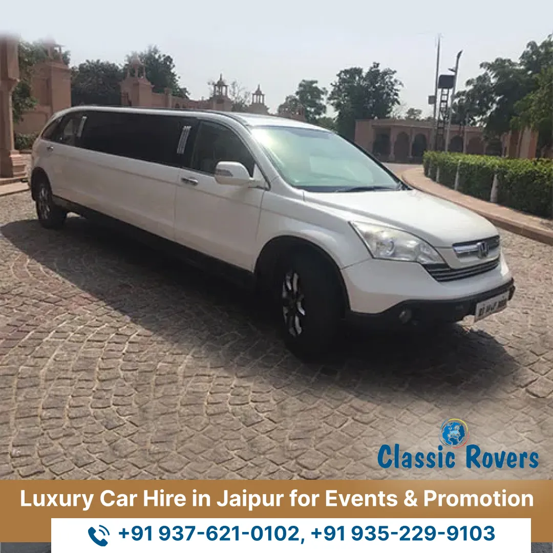 luxury limousine car on rent in Jaipur